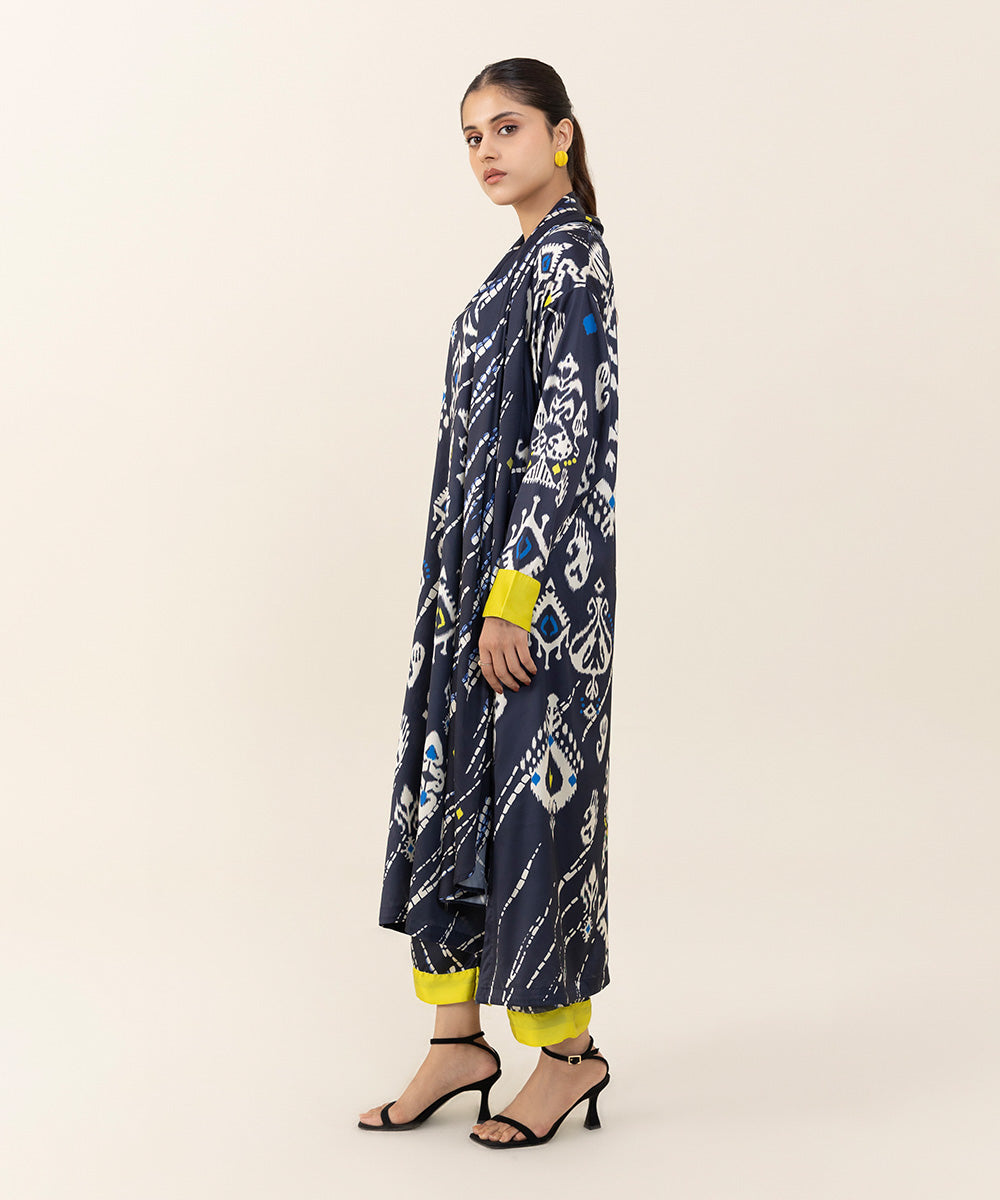 Sapphire - 2 Piece - Printed Silk Suit