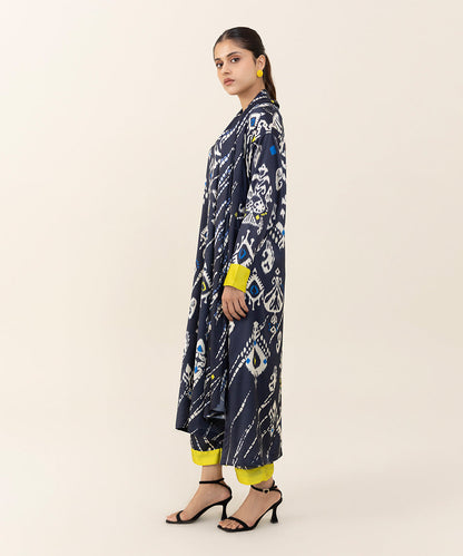 Sapphire - 2 Piece - Printed Silk Suit
