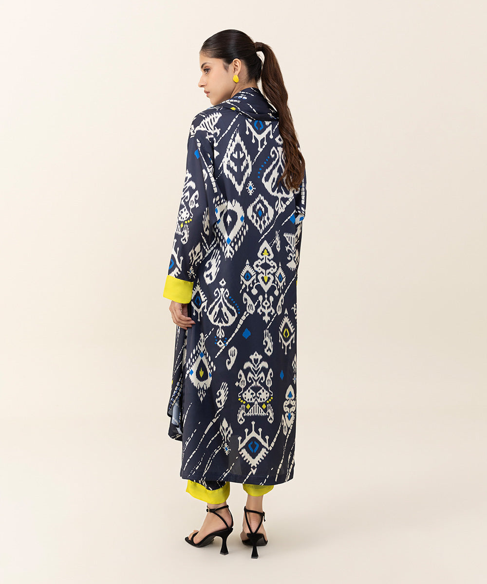 Sapphire - 2 Piece - Printed Silk Suit