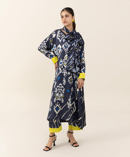 Sapphire - 2 Piece - Printed Silk Suit