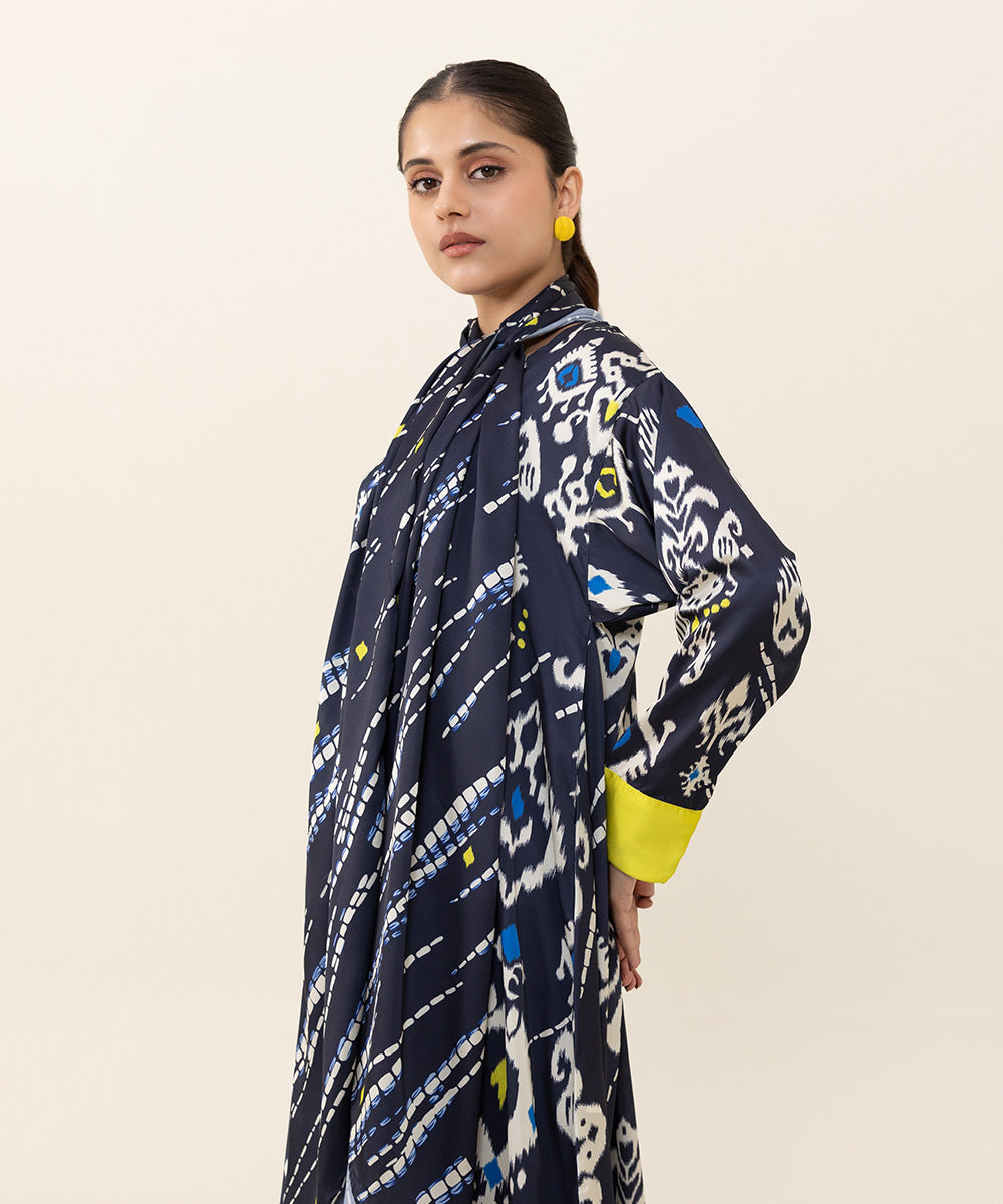 Sapphire - 2 Piece - Printed Silk Suit