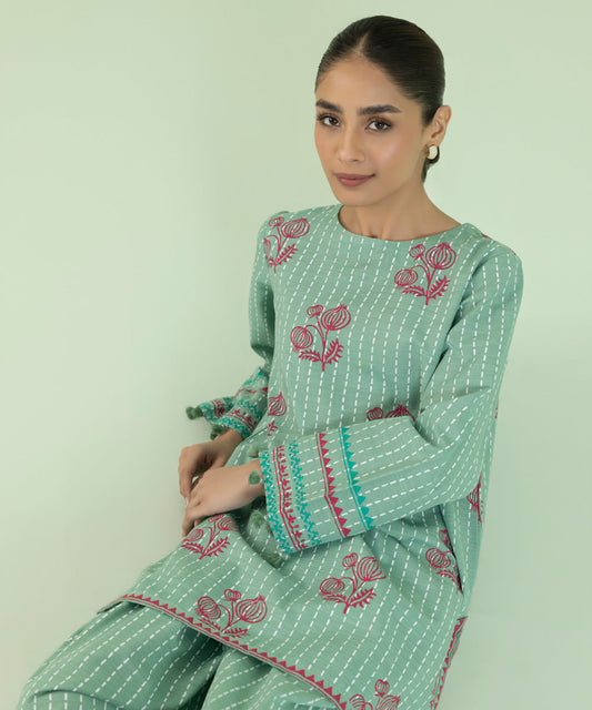 Sapphire - Block Printed Khaddar Shirt