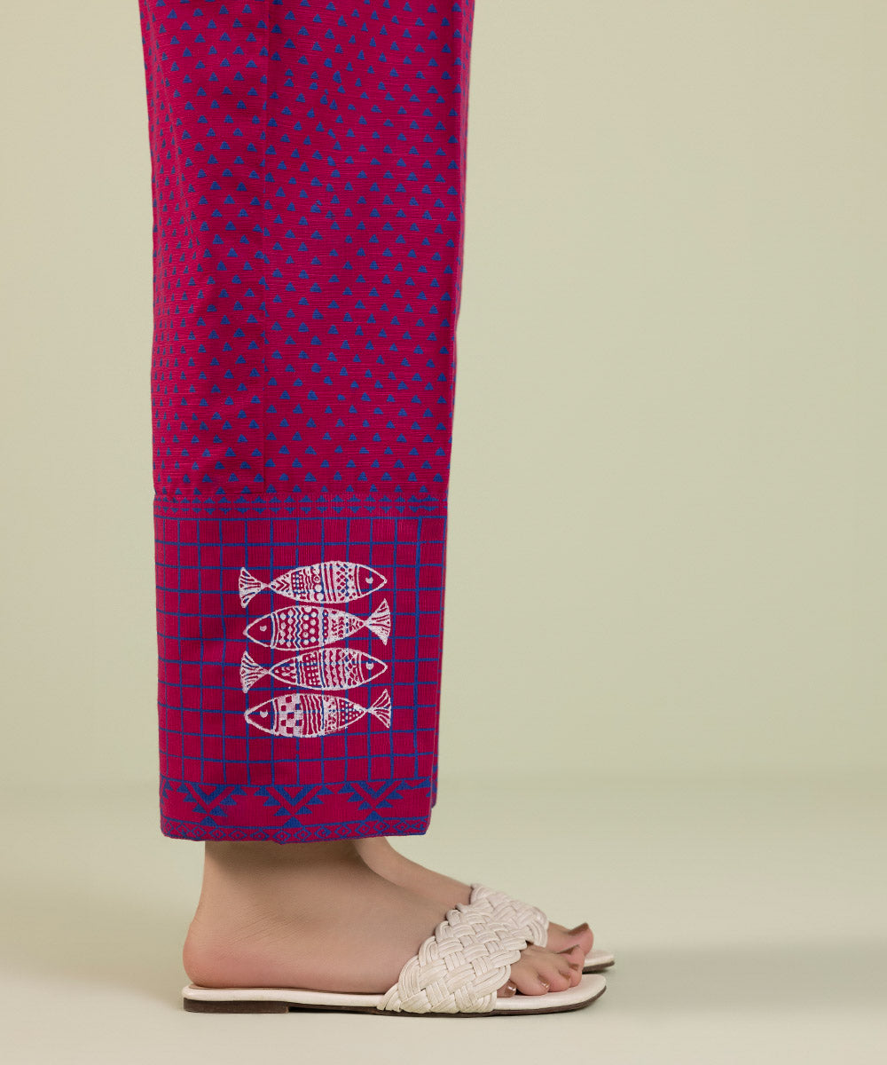 Sapphire - Block Printed Straight Pants