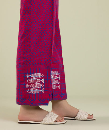 Sapphire - Block Printed Straight Pants