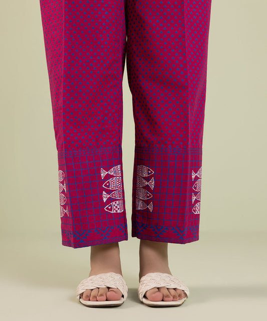 Sapphire - Block Printed Straight Pants