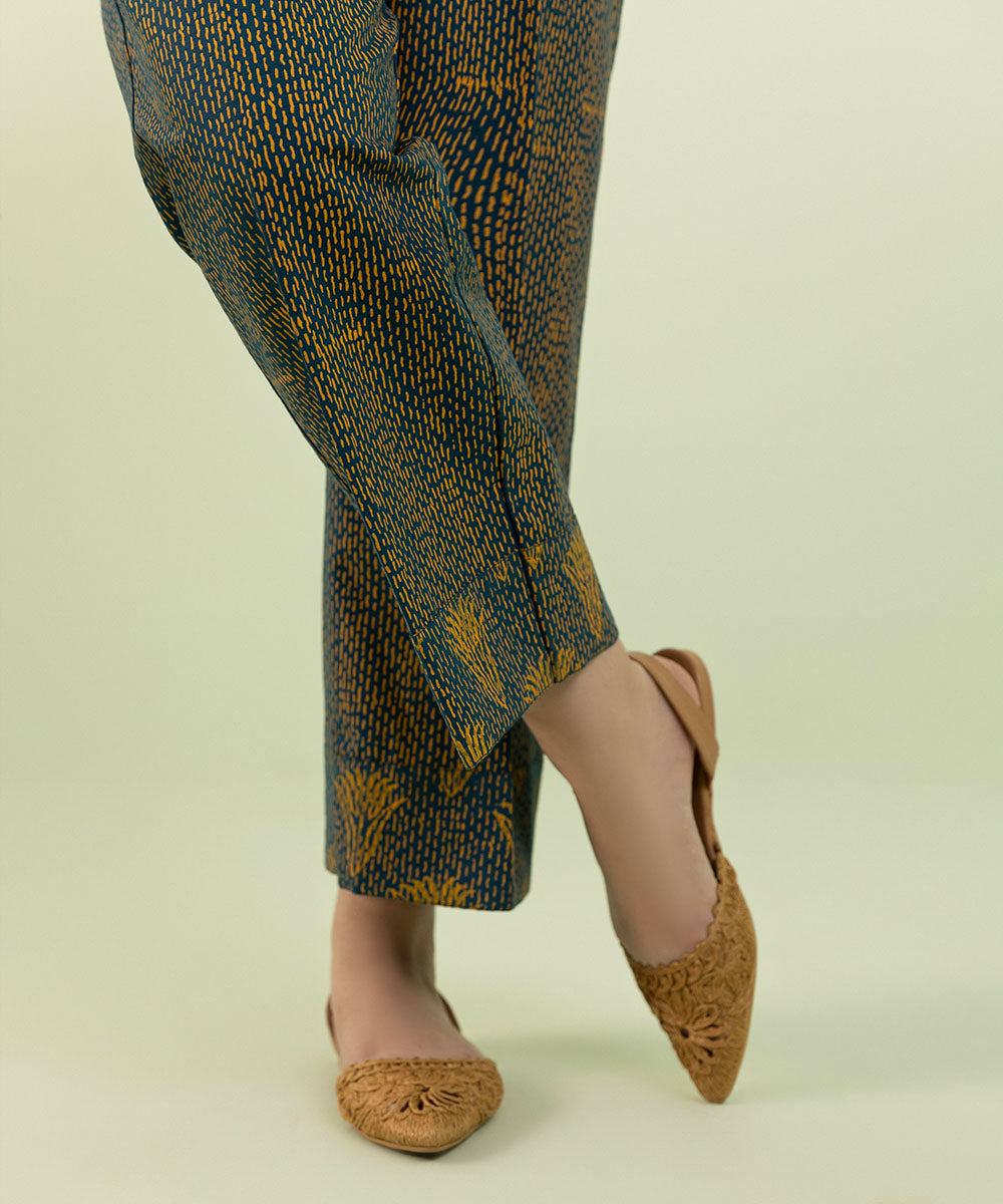 Sapphire - Block Printed Straight Pants