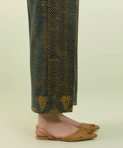 Sapphire - Block Printed Straight Pants