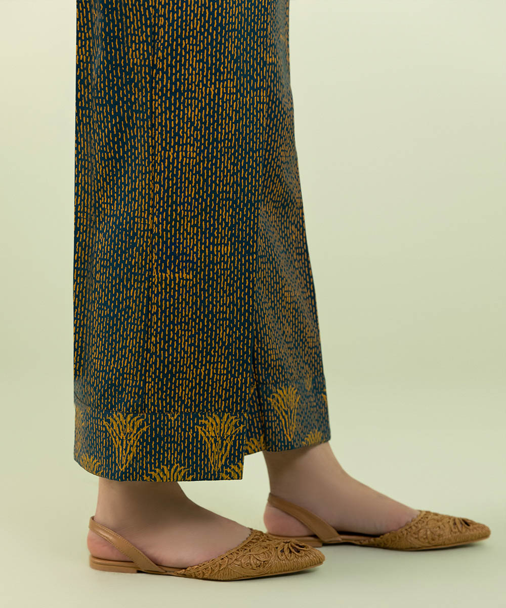 Sapphire - Block Printed Straight Pants