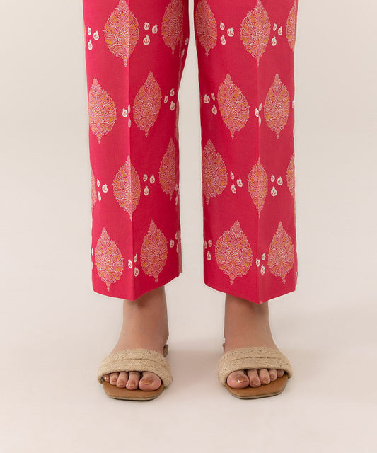 Sapphire - Printed Cambric Cigarette Pants