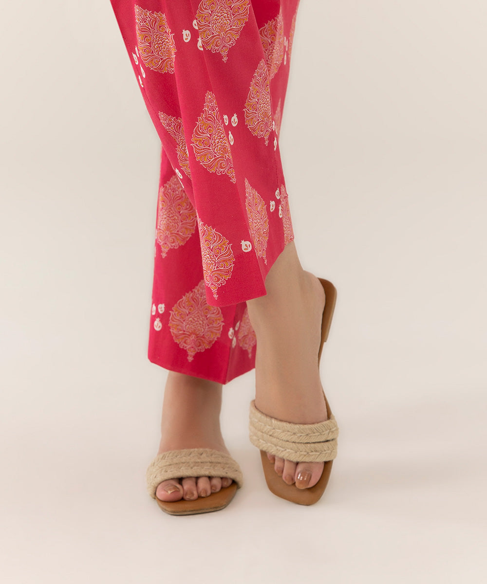 Sapphire - Printed Cambric Cigarette Pants