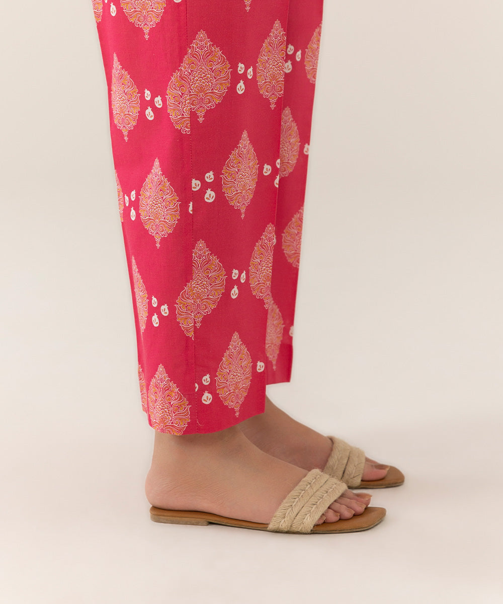 Sapphire - Printed Cambric Cigarette Pants