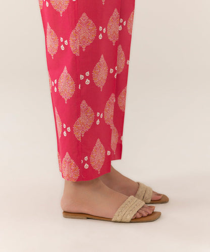 Sapphire - Printed Cambric Cigarette Pants