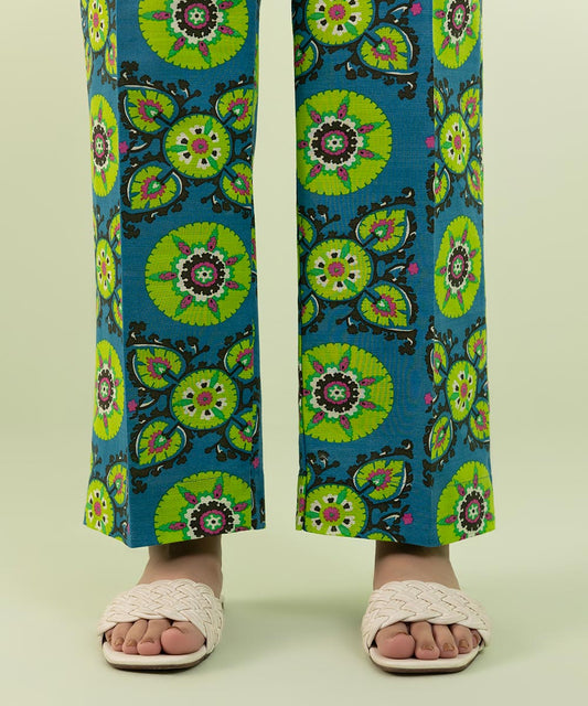 Sapphire - Printed Khaddar Straight Pants