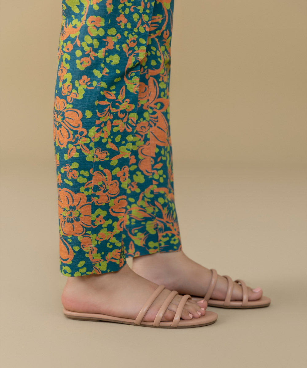 Sapphire - Printed Khaddar Cigarette Pants