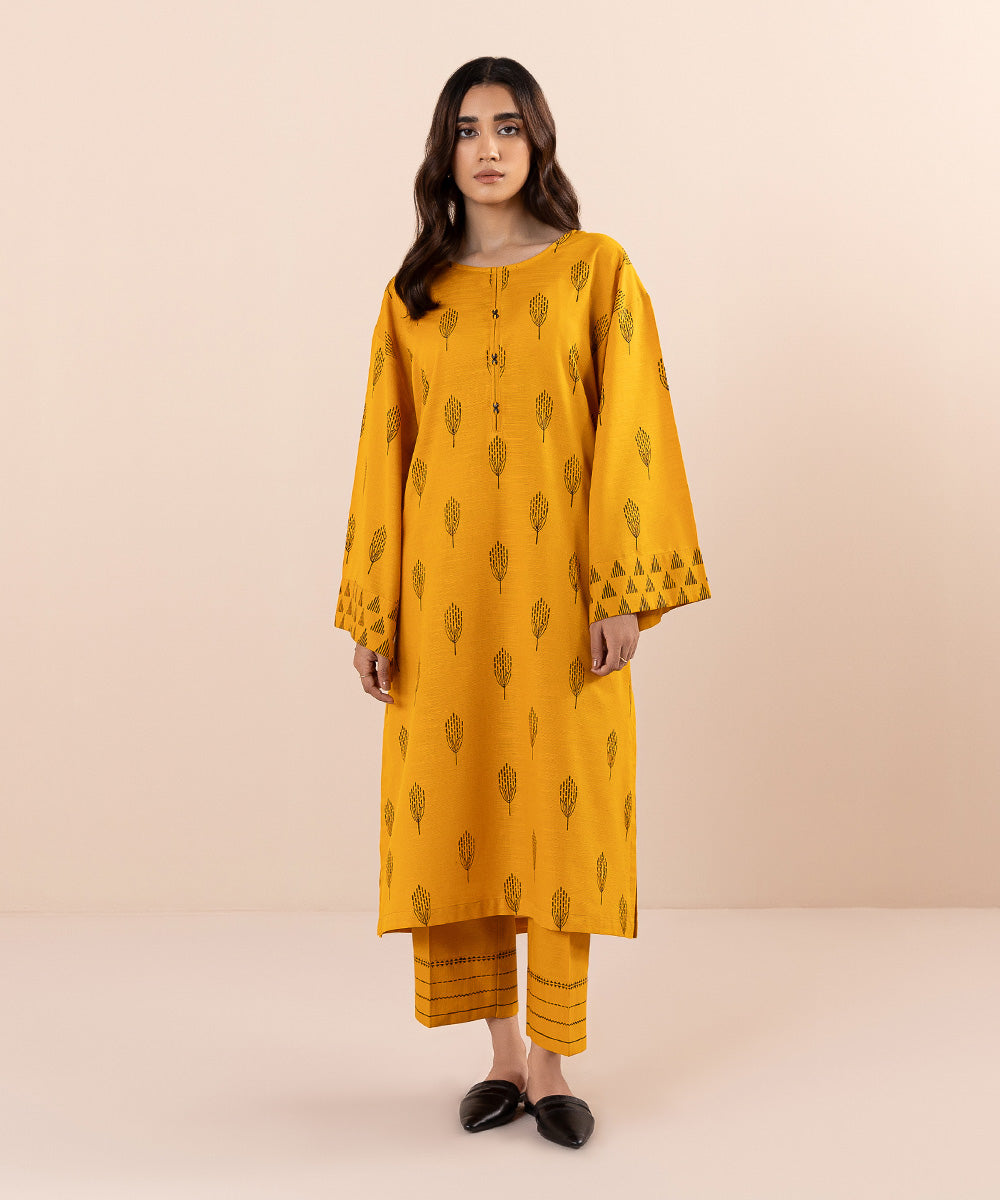 Sapphire - Block Printed Khaddar Shirt