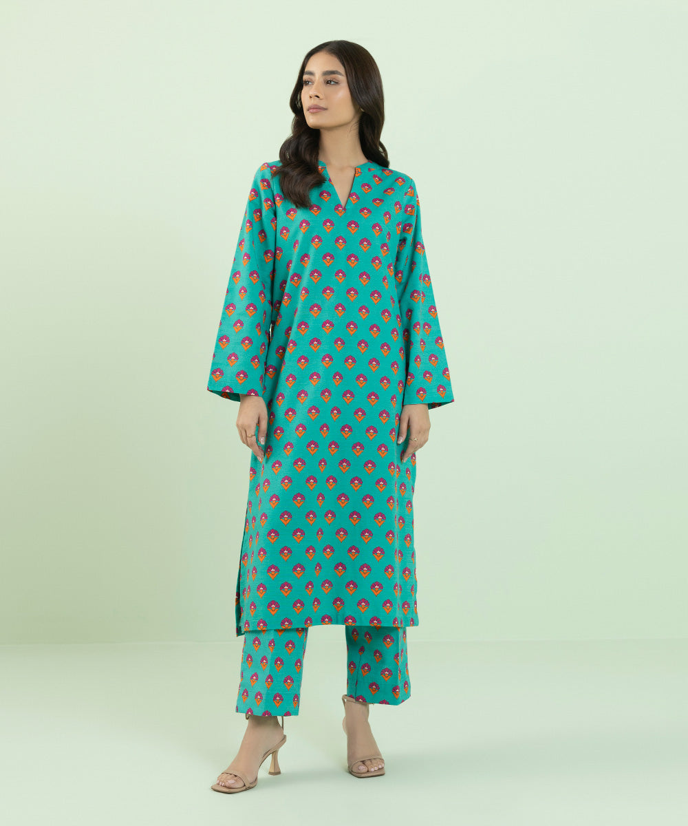 Sapphire - Printed Khaddar Shirt