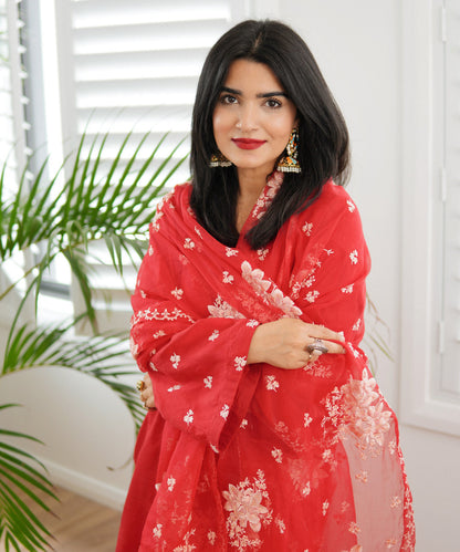 Sapphire - 2 Piece - Embroidered Raw Silk Suit