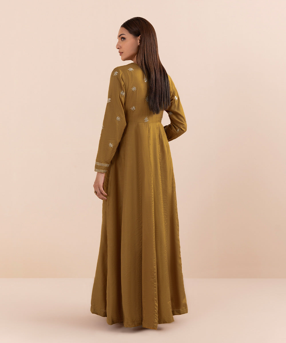 Sapphire - 2 Piece - Embroidered Raw Silk Suit