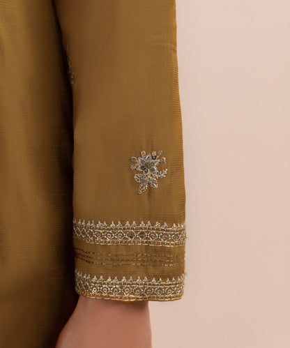 Sapphire - 2 Piece - Embroidered Raw Silk Suit