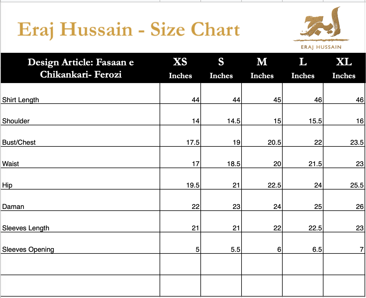 Eraj Hussain - Fasaan e Chikankari - Ferozi - Stitched