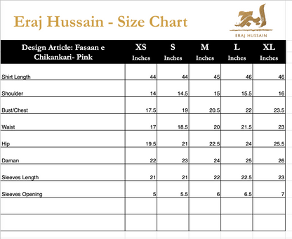 Eraj Hussain - Fasaan e Chikankari - Pink - Stitched