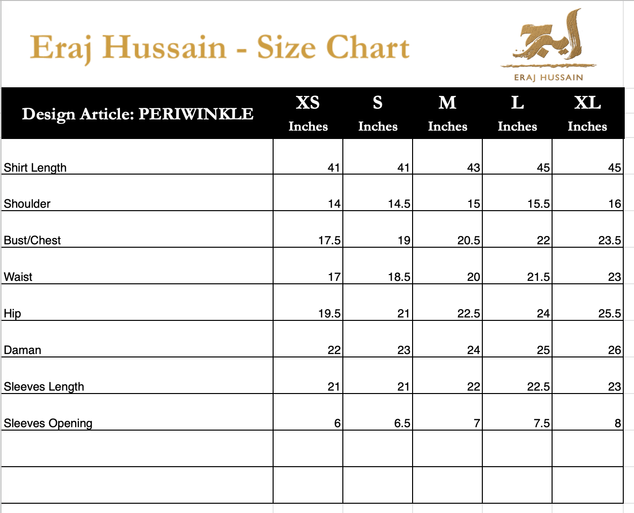 Eraj Hussain - Periwinkle - Stitched