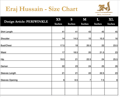 Eraj Hussain - Periwinkle - Stitched