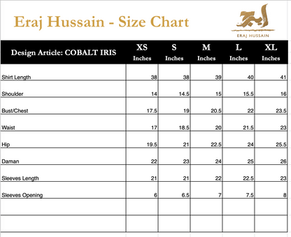 Eraj Hussain - Cobalt Iris - Stitched