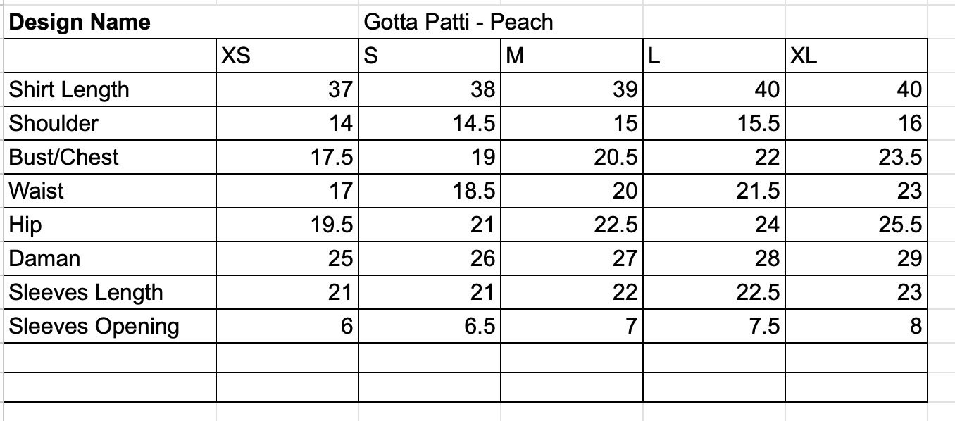 Eraj Hussain - Gotta Patti Peach - Stitched