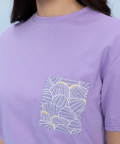 Sapphire - T-Shirt With Printed Pocket