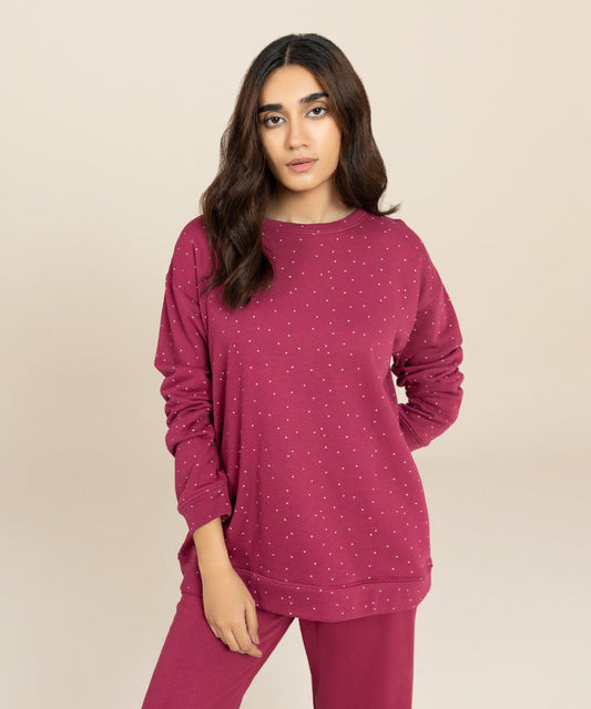 Sapphire - Polka Dots Printed Sweatshirt