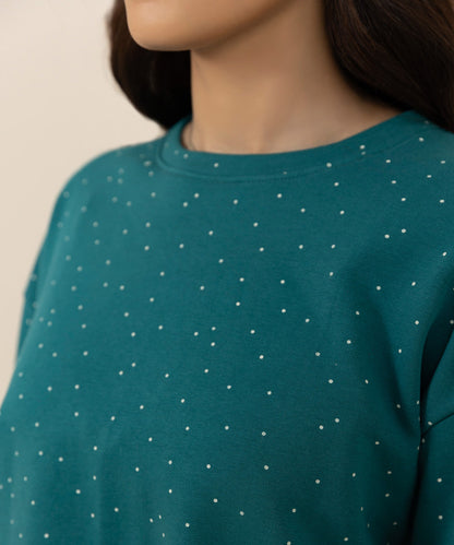 Sapphire - Polka Dots Printed Sweatshirt