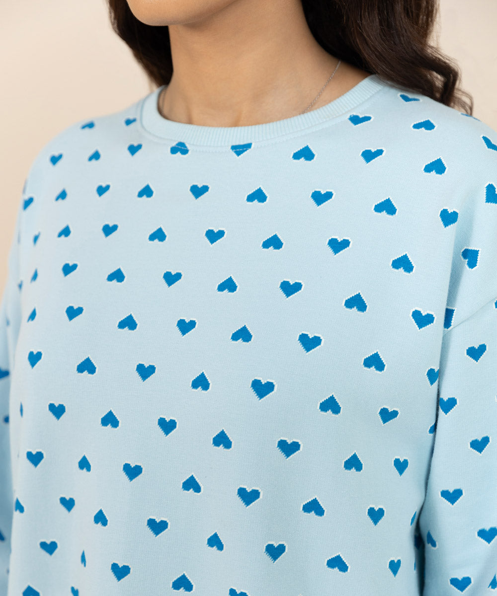 Sapphire - Heart Printed Sweatshirt