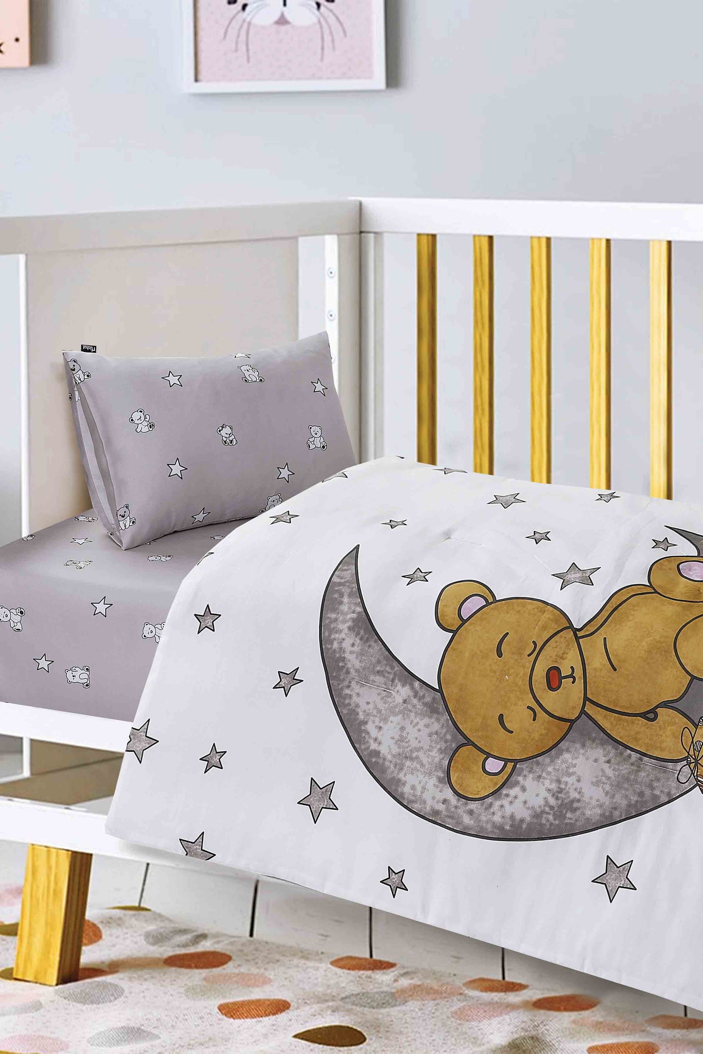 Nishat Linen - Small Bear Baby Cot Set