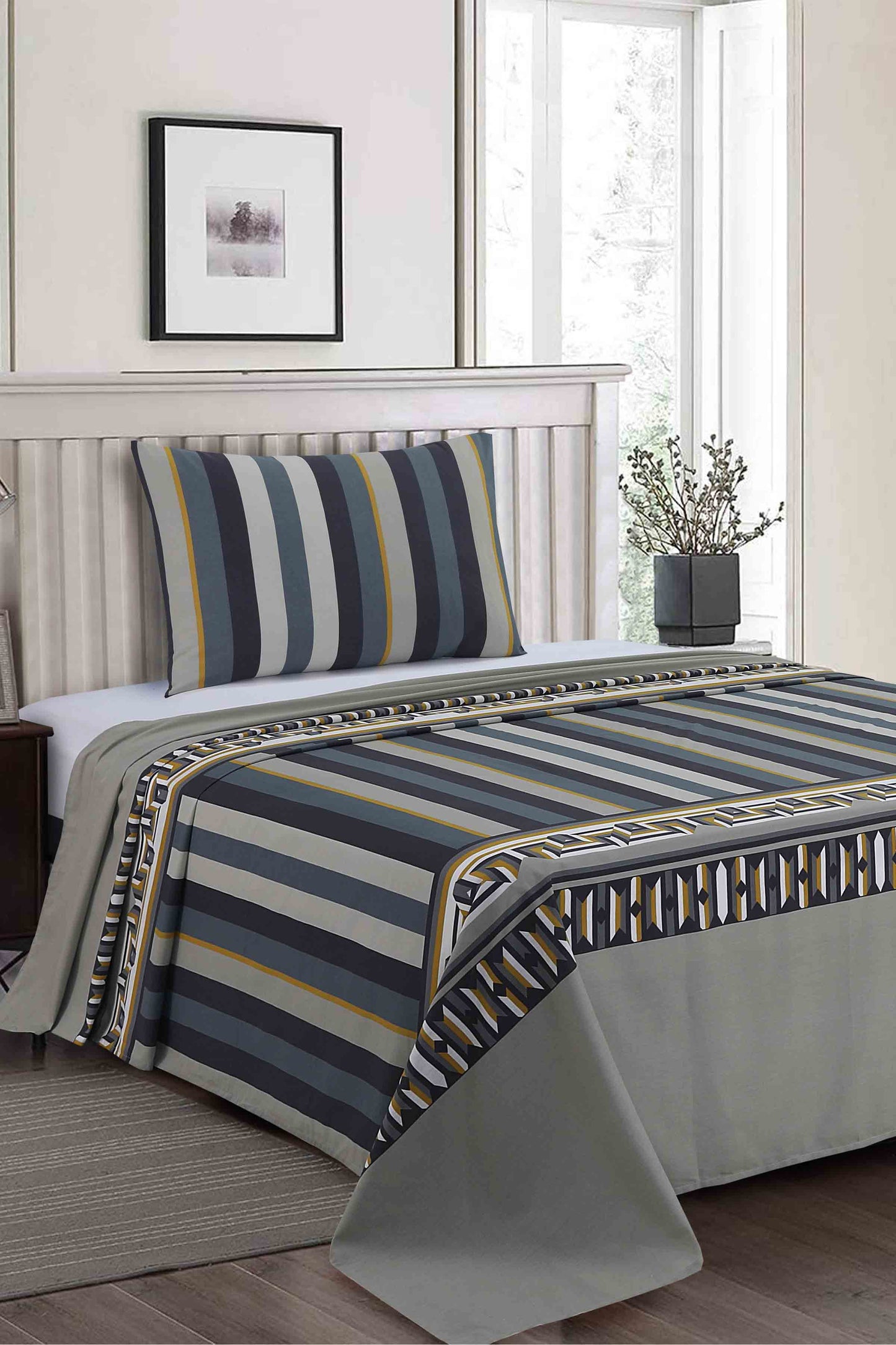 Nishat Linen - Stripe Sheet Set