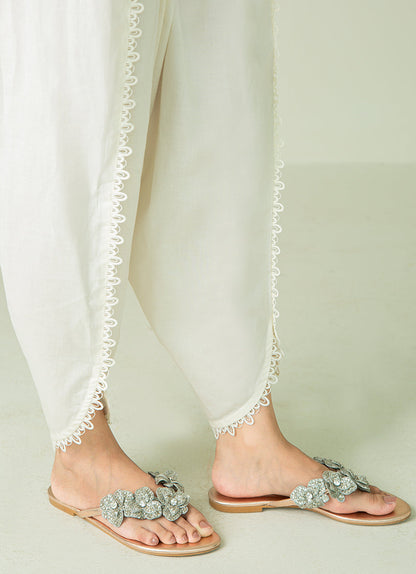 White Tulip Lace Shalwar