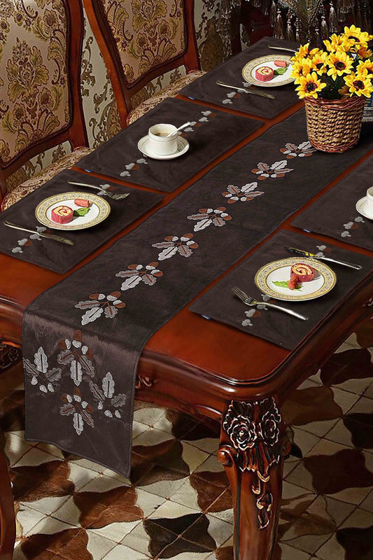 Nishat Linen - Talisma Embroidered Table Runner Set - 5 Piece