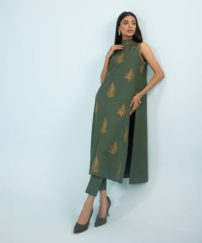 Sapphire - 2 Piece - Embroidered Cambric Suit