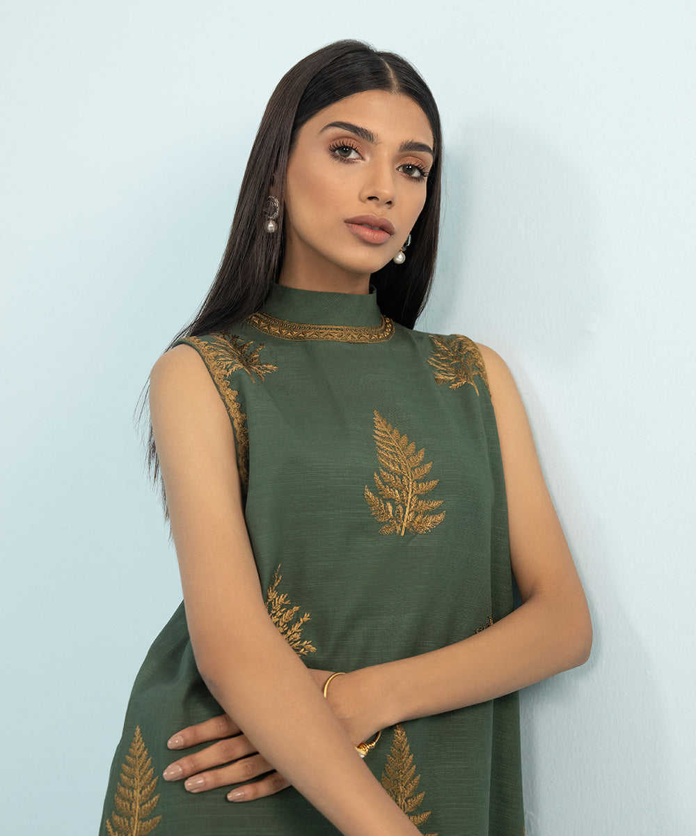 Sapphire - 2 Piece - Embroidered Cambric Suit