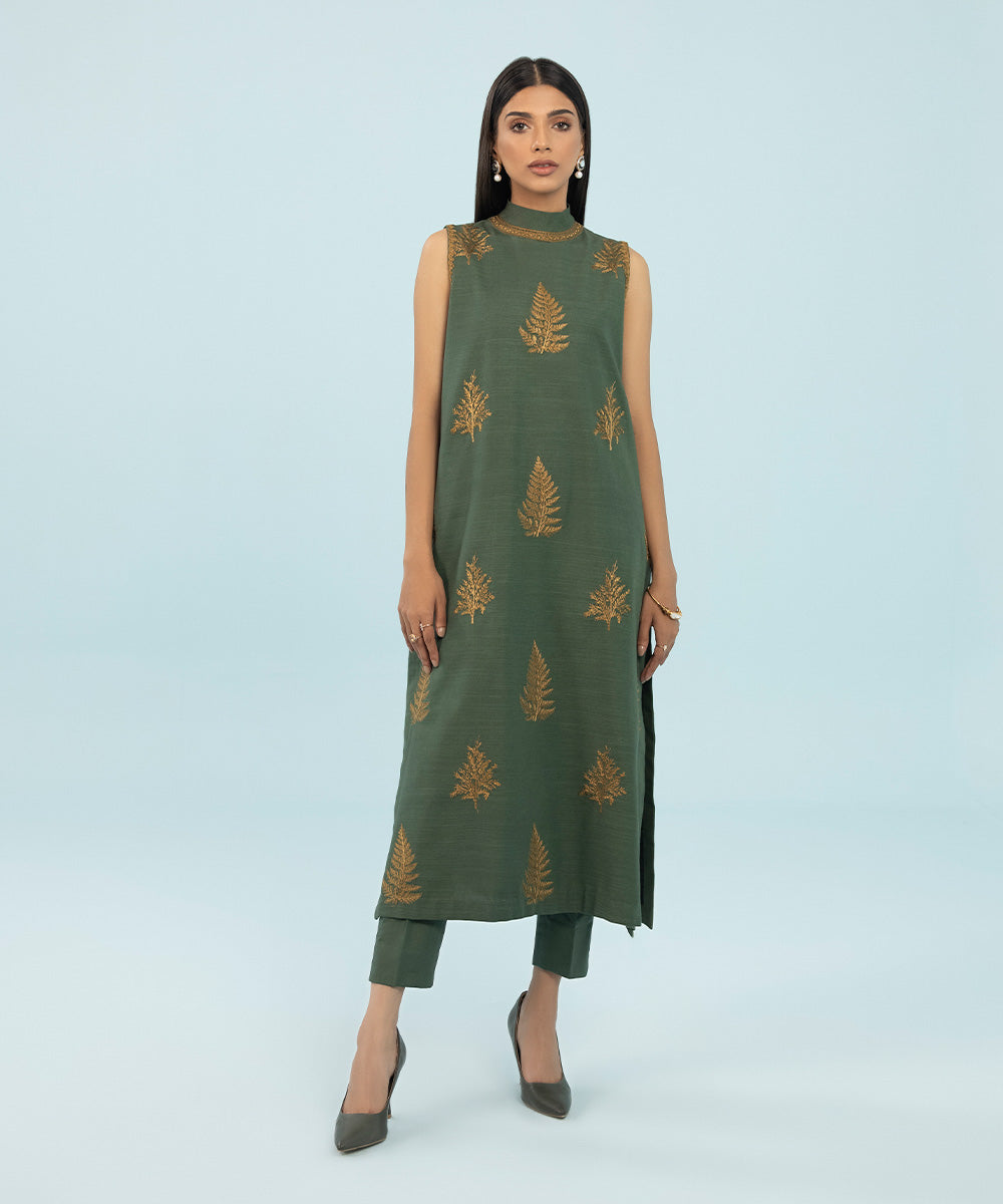 Sapphire - 2 Piece - Embroidered Cambric Suit