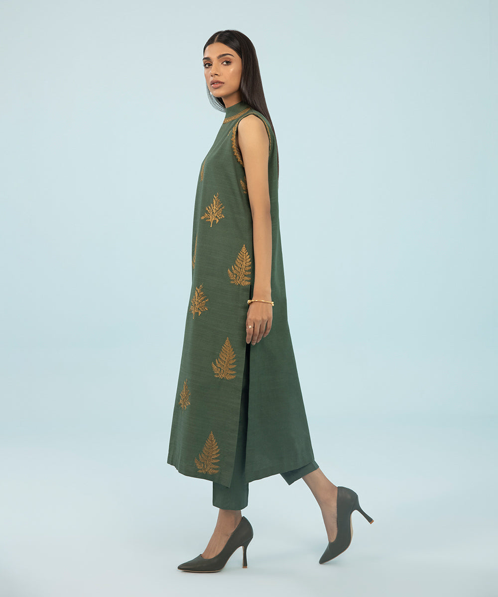 Sapphire - 2 Piece - Embroidered Cambric Suit