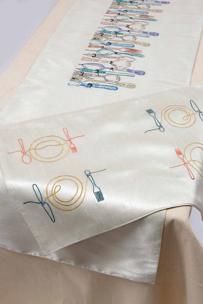 Nishat Linen - Table Runner Set TR23-04 -7 Piece
