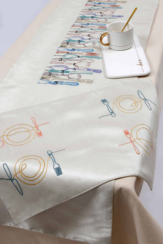 Nishat Linen - Table Runner Set TR23-04 -7 Piece