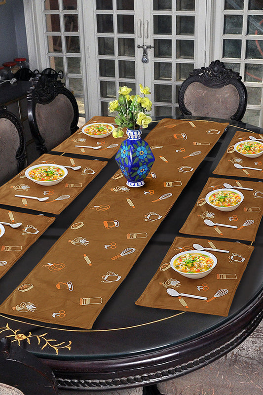 Nishat Linen - Safa Embroidered Table Runner Set 5 PC