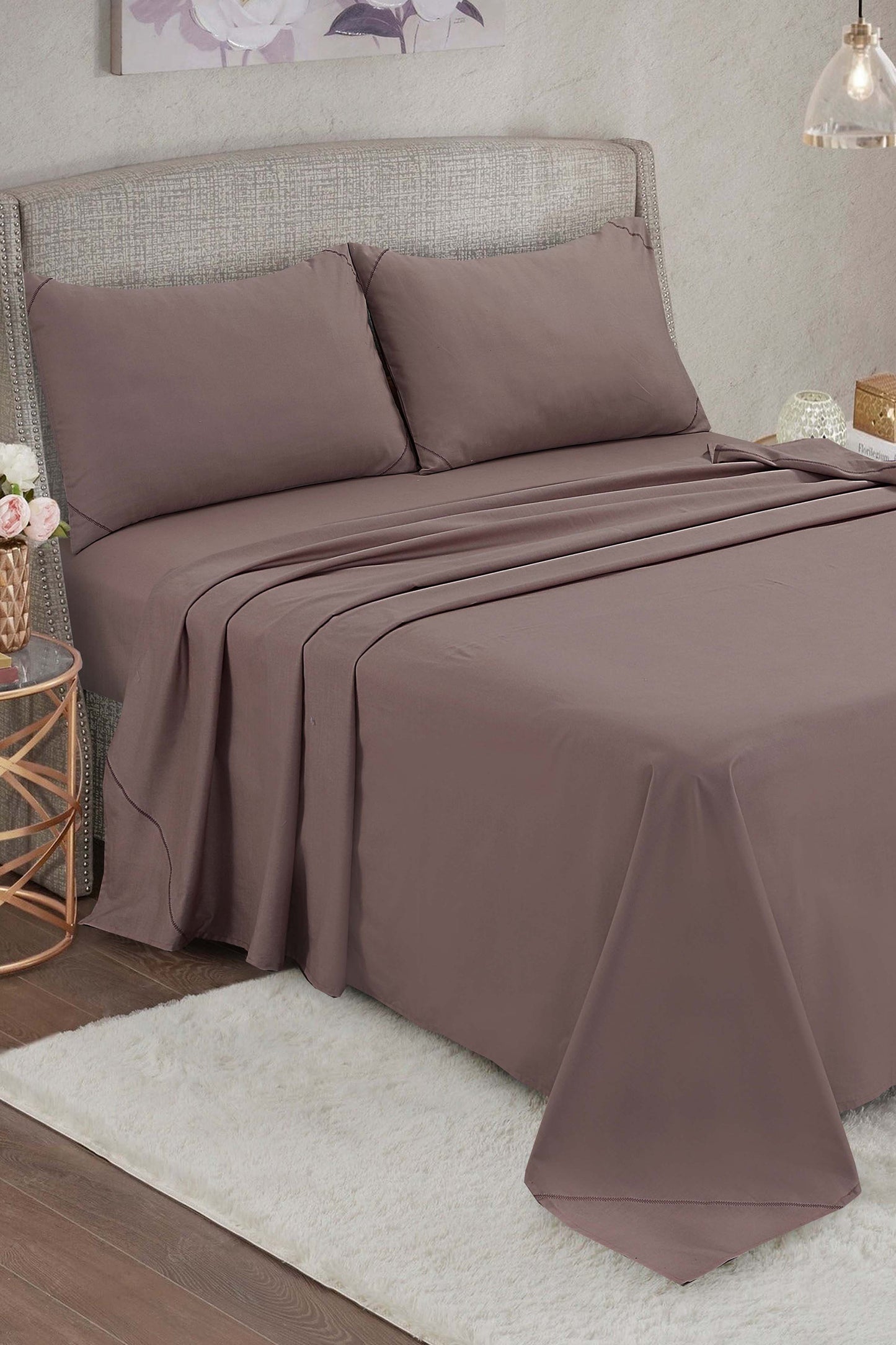 Nishat Linen - Taupe Dyed Sheet Set