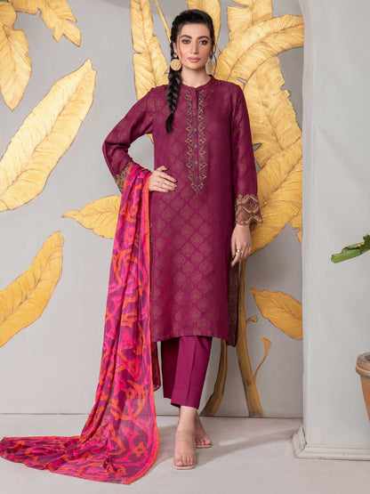 2 Piece Jacquard Suit-Embroidered (Unstitched)