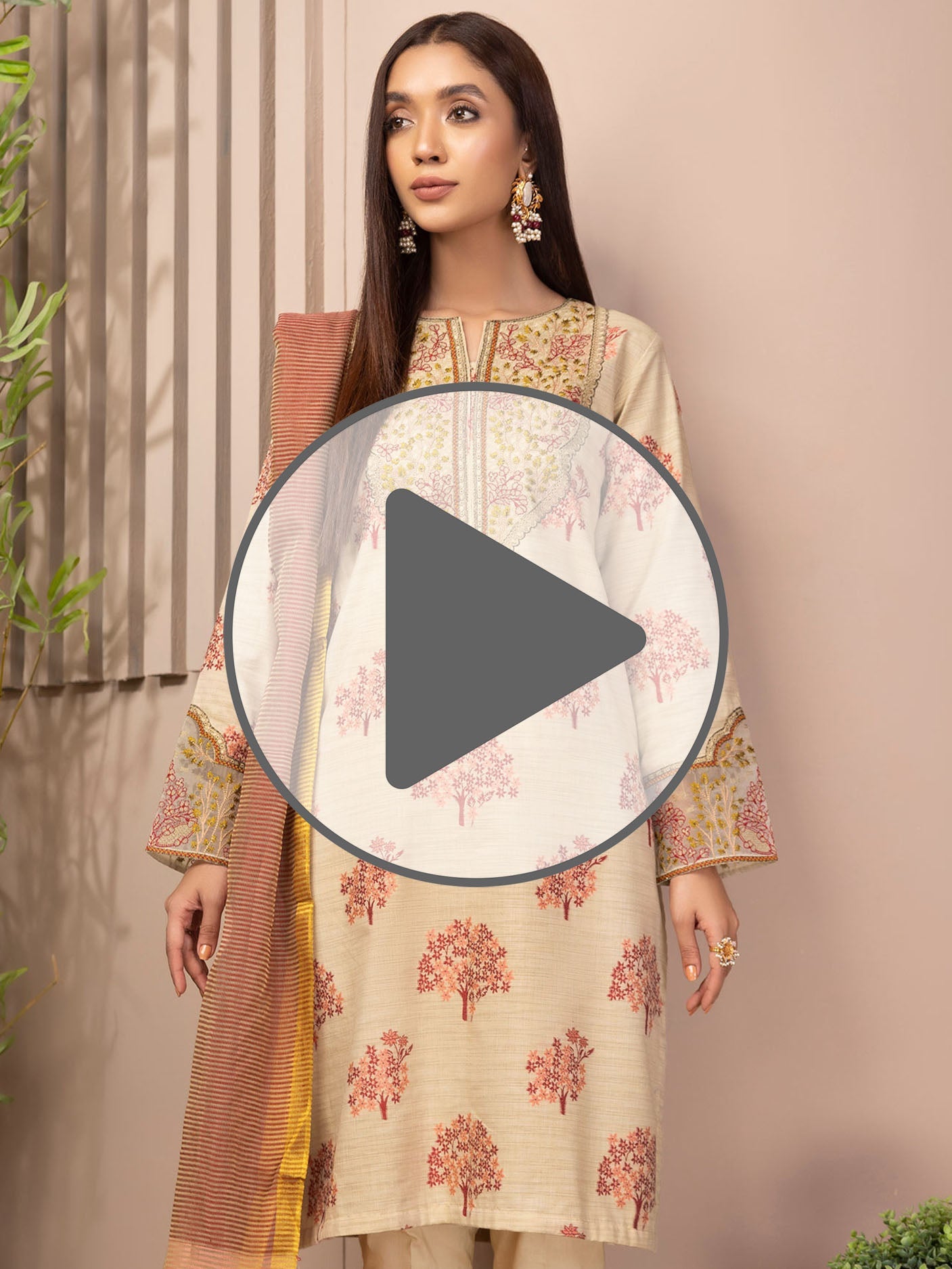 Limelight - 3 Piece Jacquard Suit-Embroidered (Unstitched)