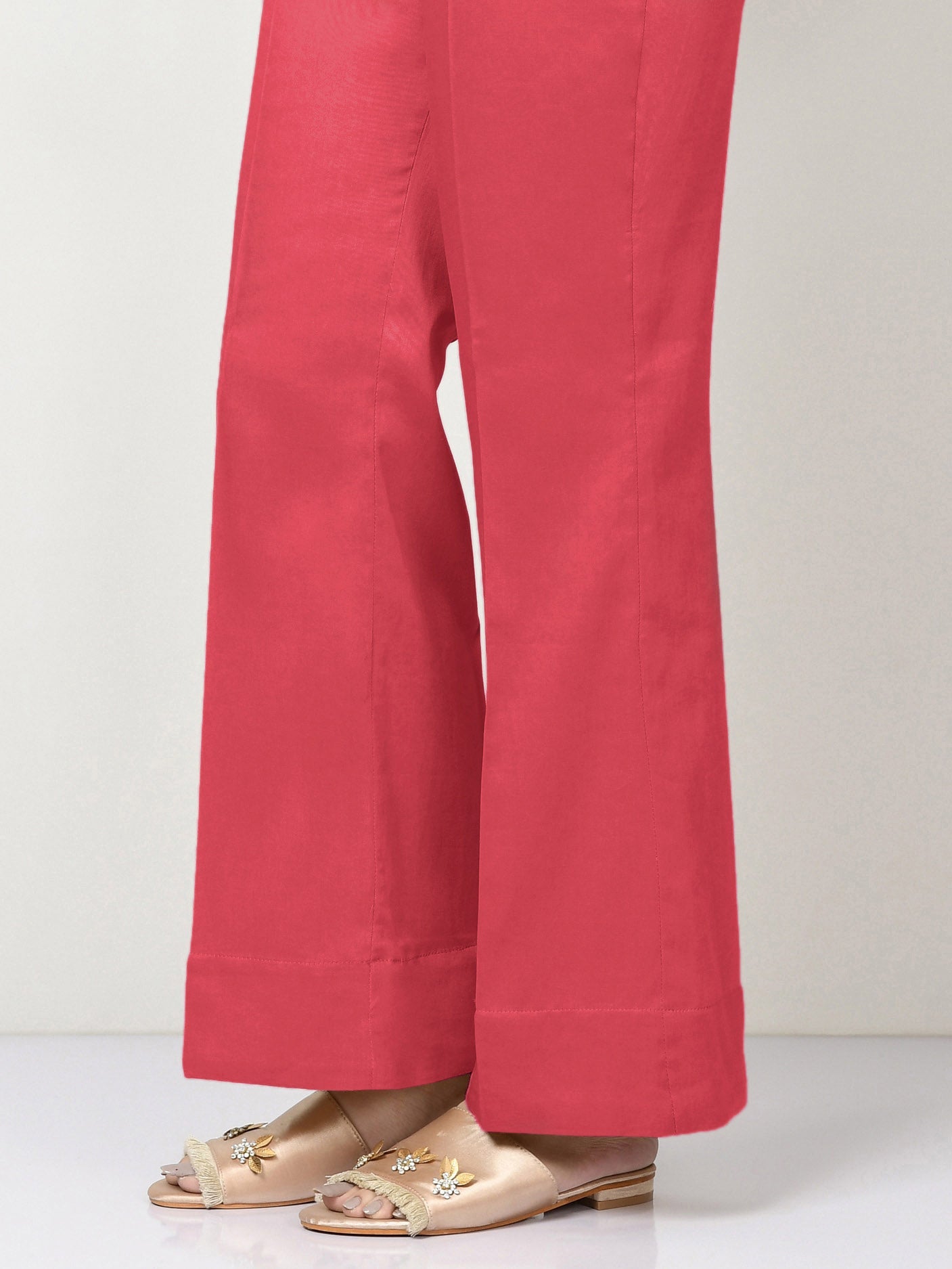 Limelight - Unstitched Cambric Trouser - Coral