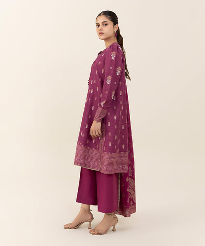 Sapphire - 3 Piece - Printed Zari Khaddar Suit