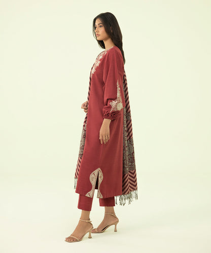 Sapphire - 3 Piece - Embroidered Khaddar Suit